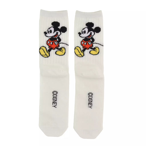 JDS - 2026 Mickey Mouse Socks, Back Design, White, Sizes 23-25