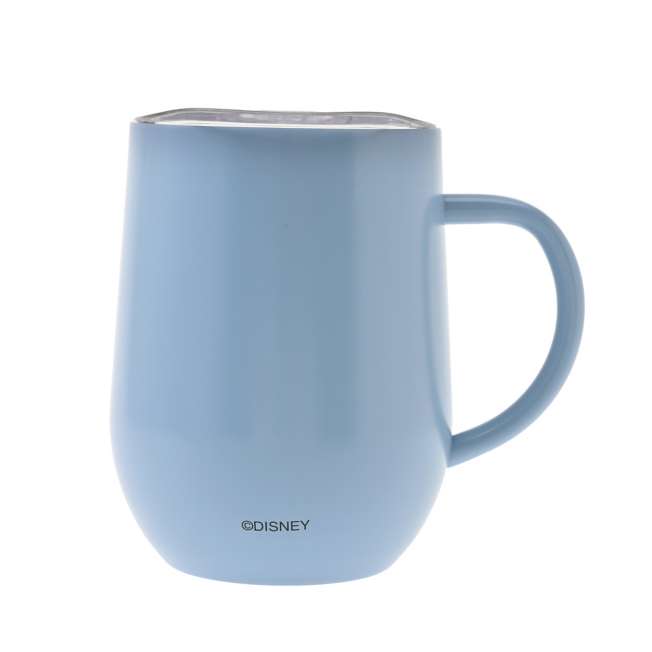 JDS - Drinkware x Alice Mug with Lid, Stainless Steel, Black & Flower