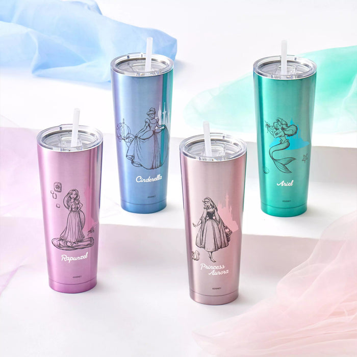 JDS - 2026 Princess Dream Drinkware x Princess Aurora Tumbler, Stainless Steel, with Straw