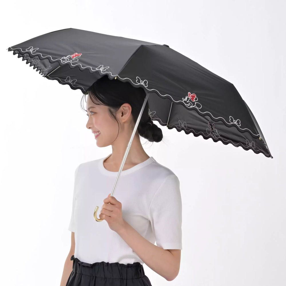 JDS - 2026 SHINY DAY x Minnie Folding Umbrella, Suitable for Both Sunny and Rainy Days, with Carabiner