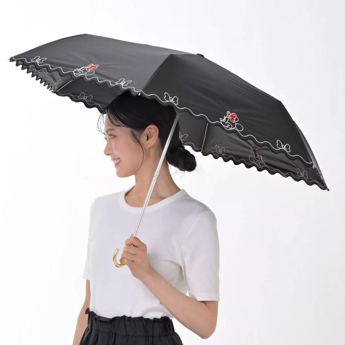 JDS - 2026 SHINY DAY x Minnie Folding Umbrella, Suitable for Both Sunny and Rainy Days, with Carabiner