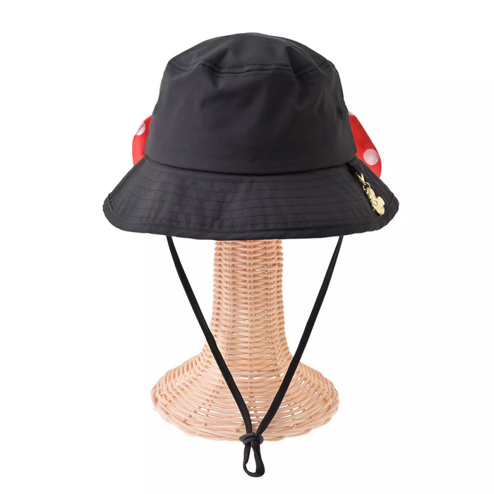 JDS - [Kids'] Minnie Kids' Hat/Cap, UV Cut, Ribbon, Polka Dot, Black, Size 54