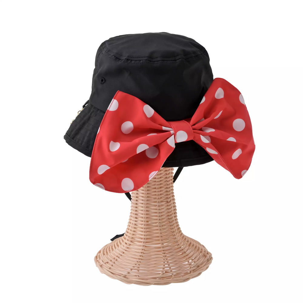 JDS - [Kids'] Minnie Kids' Hat/Cap, UV Cut, Ribbon, Polka Dot, Black, Size 54
