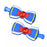 JDS - MAEGAMI Hair Zakka Donald Duck Hair Clip Set, Color Clips, Pearl Ribbon