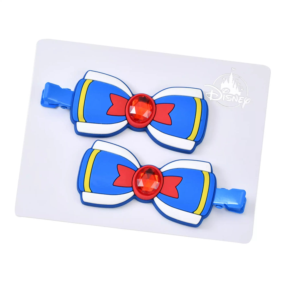 JDS - MAEGAMI Hair Zakka Donald Duck Hair Clip Set, Color Clips, Pearl Ribbon