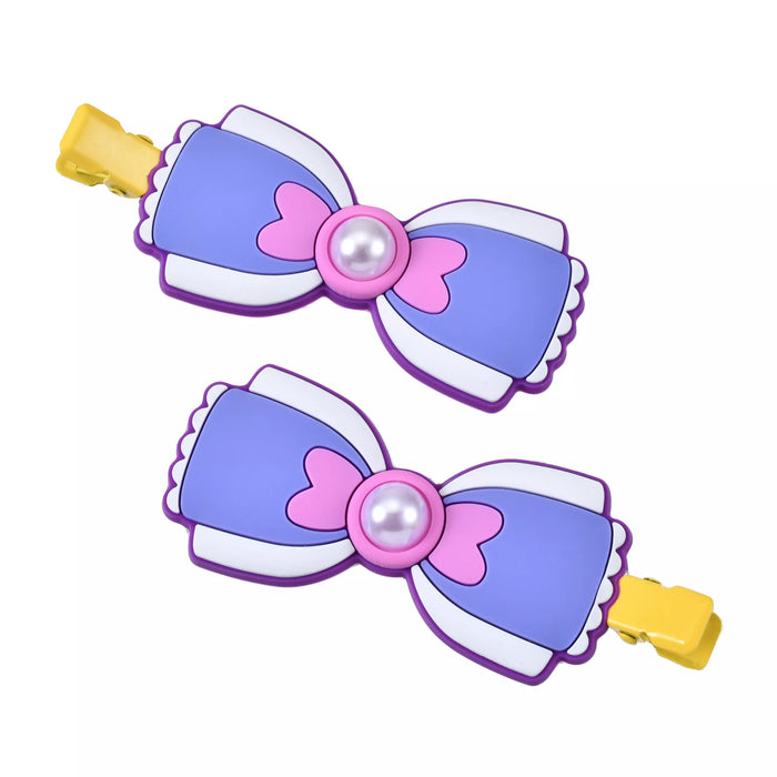 JDS - MAEGAMI Hair Zakka Daisy Duck Hair Clip Set, Color Clips, Pearl Ribbon