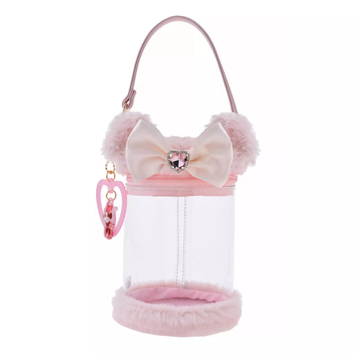 JDS -  Sparkling Lovely Heart-Pounding Minnie Mouse Pouch, Clear Cylindrical, with Charm (Release Date: Feb 24, 2026)