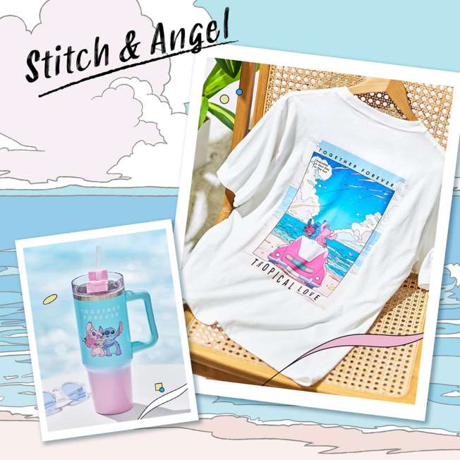 JDS - 2026 Stitch and Angel's Summer Vacation Artwork Collection x Stitch & Angel Stainless Steel Tumbler with Straw (Release Date: Jul 13, 2026)