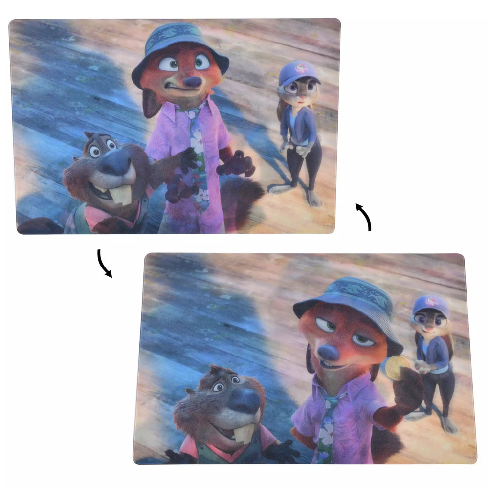 JDS - Zootopia 2 Lenticular x Nick Wilde, Judy Hopps, Nibbles Maplestick Marsh Market Postcards