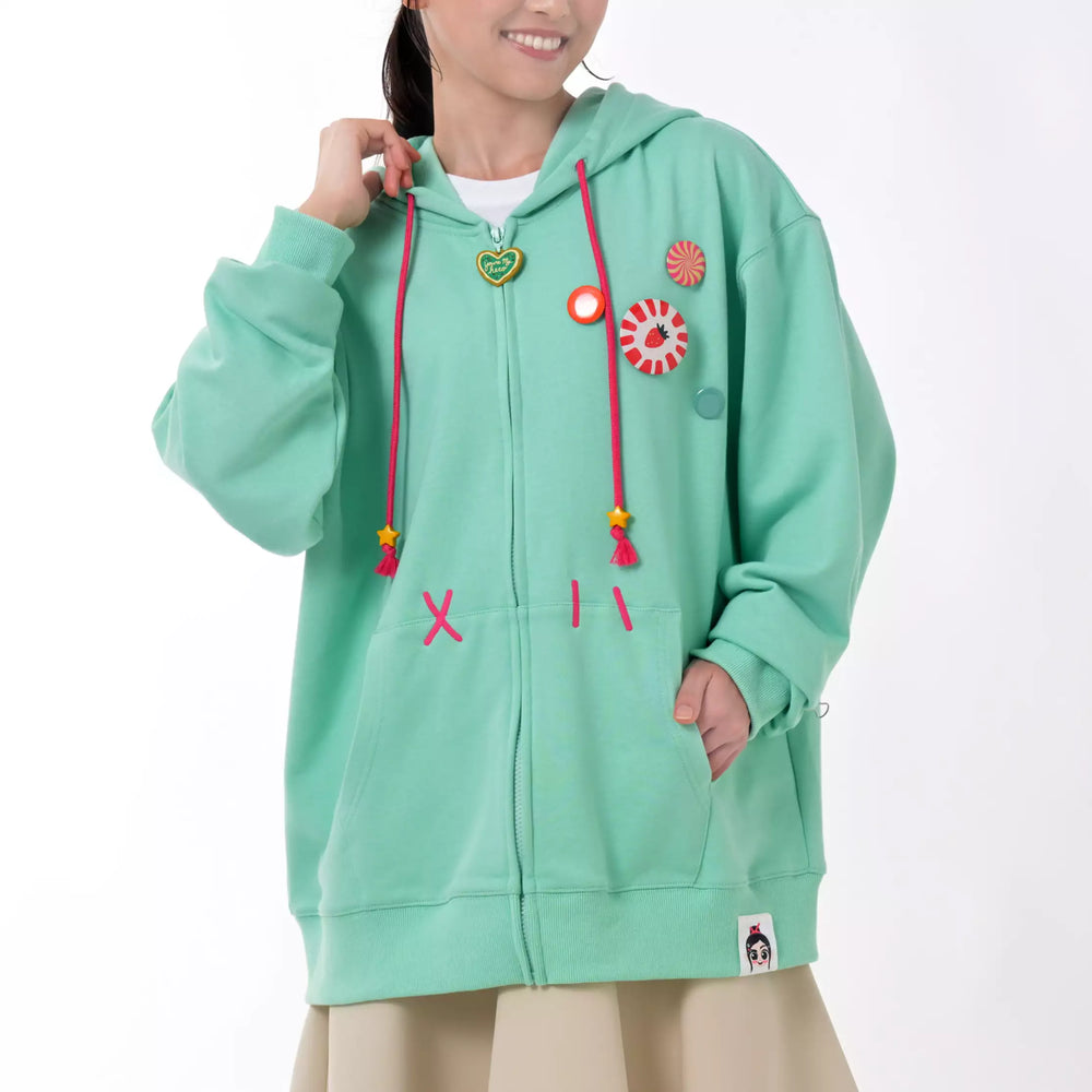 JDS - 2026 Wreck-It Ralph Sugar Rush x Vanellope Long-Sleeve Hoodie with Pin Badge for Adults (Release Date: Jul 7, 2026)