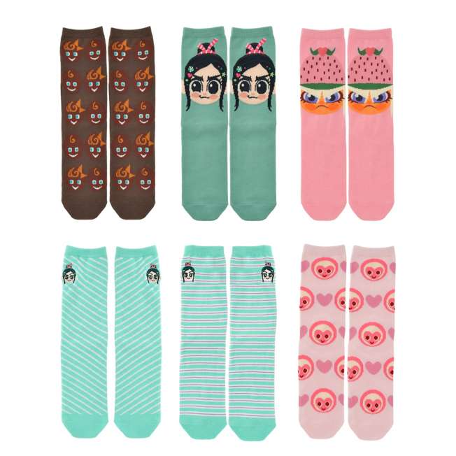 JDS - 2026 Wreck-It Ralph Sugar Rush x Vanellope & Taffyta Muttonfudge Secret Socks Sizes 23-25 (Release Date: Jul 7, 2026)
