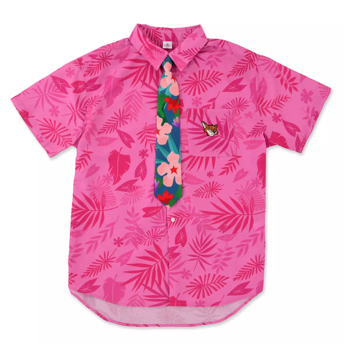 JDS - 2026 Zootopia 2 Tropical Collection x Nick Wilde Short-Sleeve Shirt with Tie, Pink for Adults (Release Date: Aug 3, 2026)