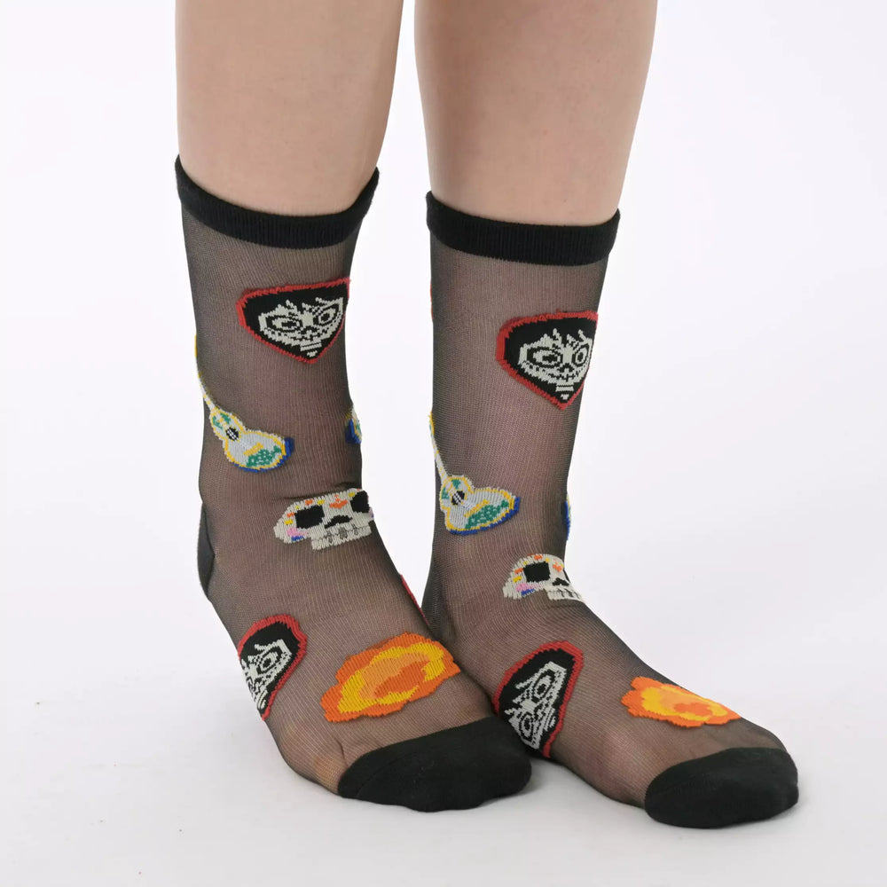 JDS - 2026 'Coco' x Miguel Socks, Sheer, Black, Sizes 23-25, (Release Date: Aug 21, 2026)