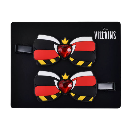 JDS - 2026 Disney Villains x Queen of Hearts Hair Clip Set with Stones and Ribbon (Release Date: Sep 15, 2026)