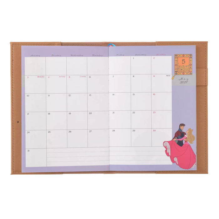 JDS - 2027 Calendar & Organizer x Sleeping Beauty Storybook Design Embossed Size B6 Planner/Schedule Book (Release Date: Aug 4, 2026)
