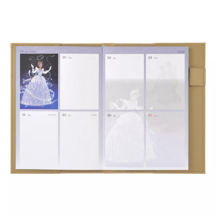 JDS - 2027 Calendar & Organizer x Cinderella Storybook Design Embossed Size B6 Planner/Schedule Book (Release Date: Aug 4, 2026)