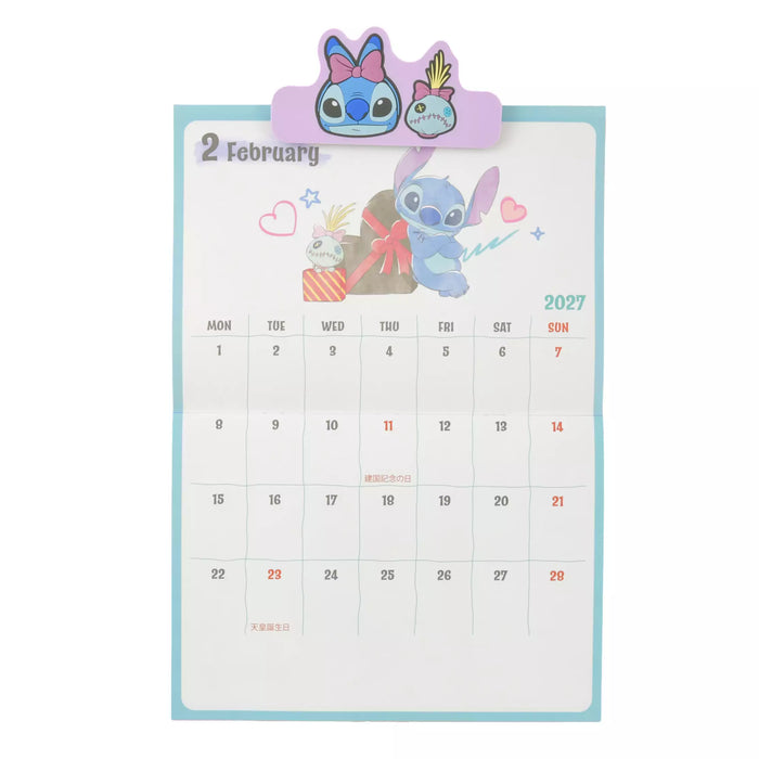JDS - 2027 Calendar & Organizer x Stitch & Scrump Wall Calendar with Clip (Release Date: Aug 4, 2026)