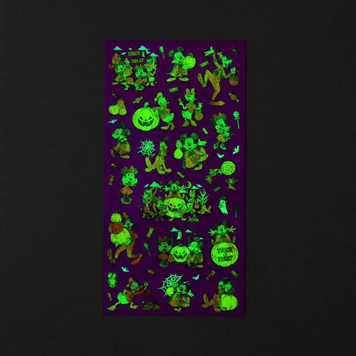 JDS - 2026 Sticker Collection x Mickey & Friends Halloween Die-Cut Glow-in-the-Dark Stickers