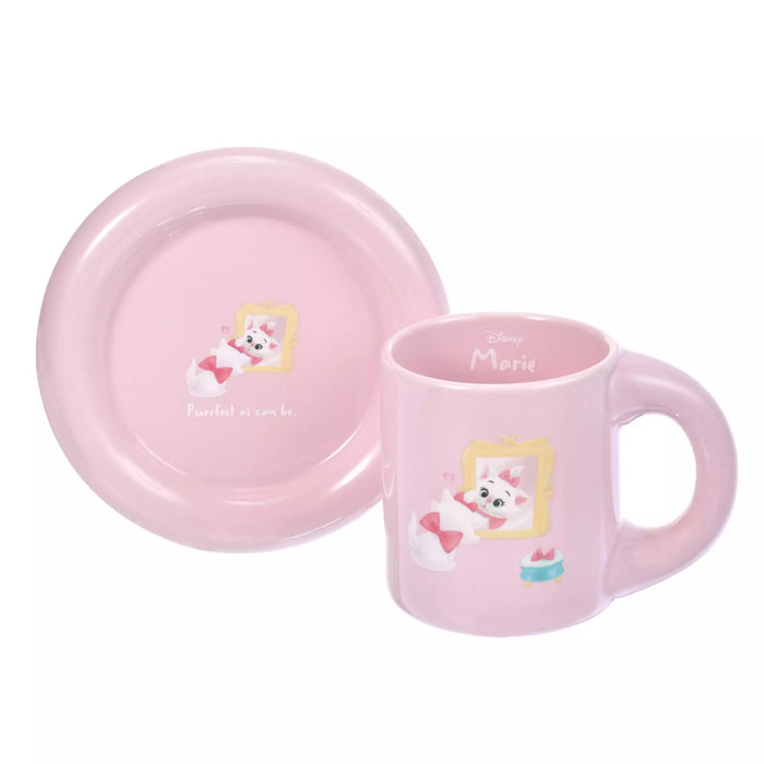 JDS - 2026 Disney Fluffy Animal x Marie from The Aristocats Teddy Bear Mug and Plate Set (Release Date: Oct 6, 2026)