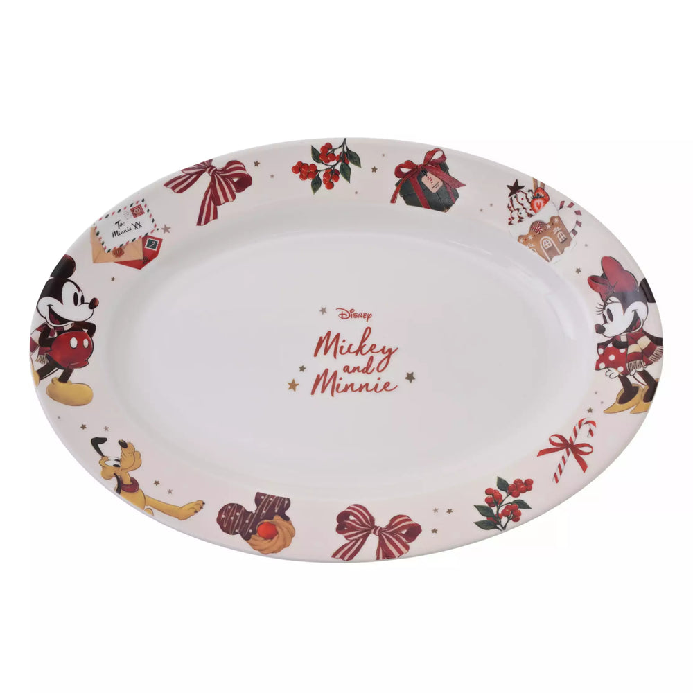 JDS - 2026 Holiday Gift x Mickey, Minnie, and Pluto Oval Plate (Release Date: Nov 3, 2026)