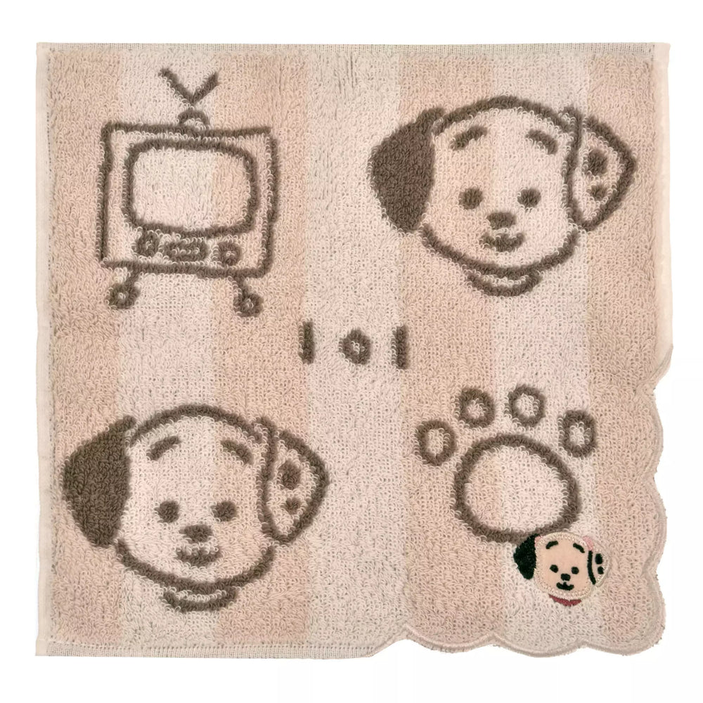 JDS - 2026 Disney Dog Design x 101 Dalmatians Mini Towel, Striped, Cute and Relaxed