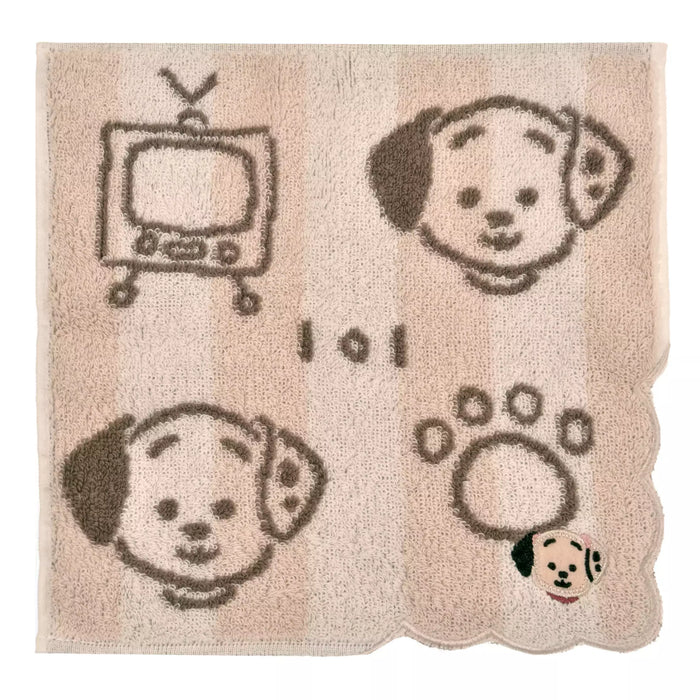 JDS - 2026 Disney Dog Design x 101 Dalmatians Mini Towel, Striped, Cute and Relaxed