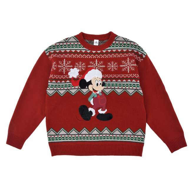 JDS - 2026 Disney Christmas x Mickey Mouse Long-Sleeve Sweater, Red for Adults (Release Date: Nov 3. 2026)