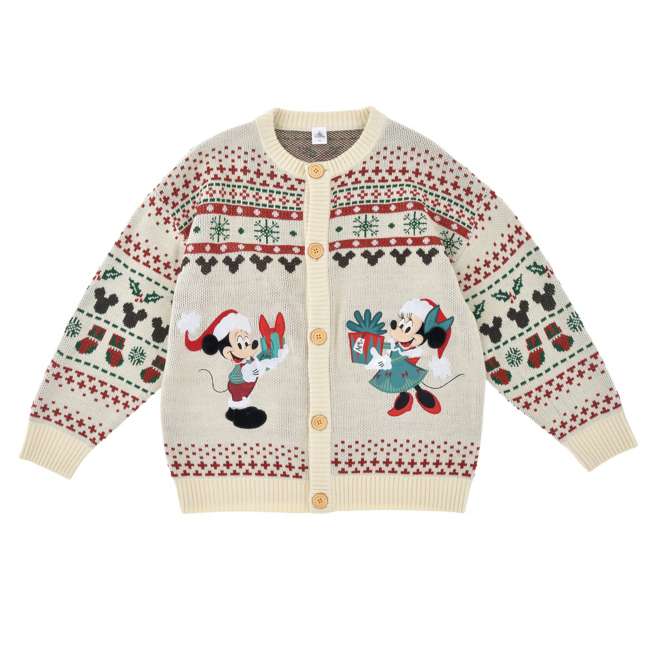 JDS - 2026 Disney Christmas x Mickey & Minnie Mouse Long-Sleeve Knit Cardigan for Adults (Release Date: Nov 3. 2026)