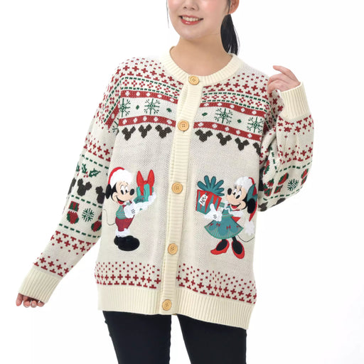 JDS - 2026 Disney Christmas x Mickey & Minnie Mouse Long-Sleeve Knit Cardigan for Adults (Release Date: Nov 3. 2026)
