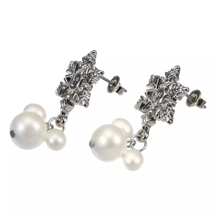 JDS - 2026 Disney Christmas x Mickey Mouse Earrings with Snowflake & Pearl Icon (Release Date: Nov 3, 2026)