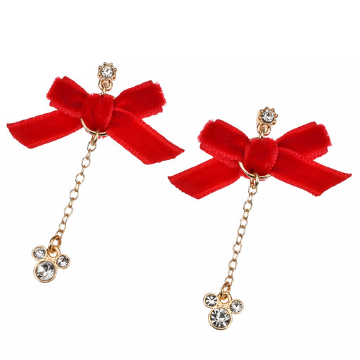 JDS - 2026 Disney Christmas x Mickey Mouse Earrings, Swing Ribbon Icon (Release Date: Nov 3, 2026)