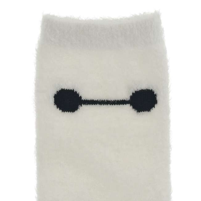 JDS - 2026 Baymax Socks, Fluffy Face, White, Sizes 23-25