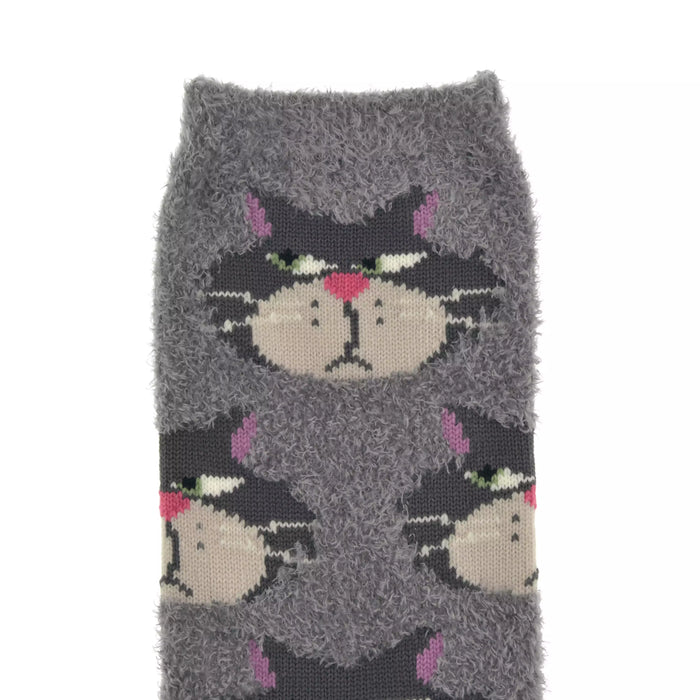 JDS - 2026 Lucifer Socks, Face Fluffy, Gray, Sizes 23-25