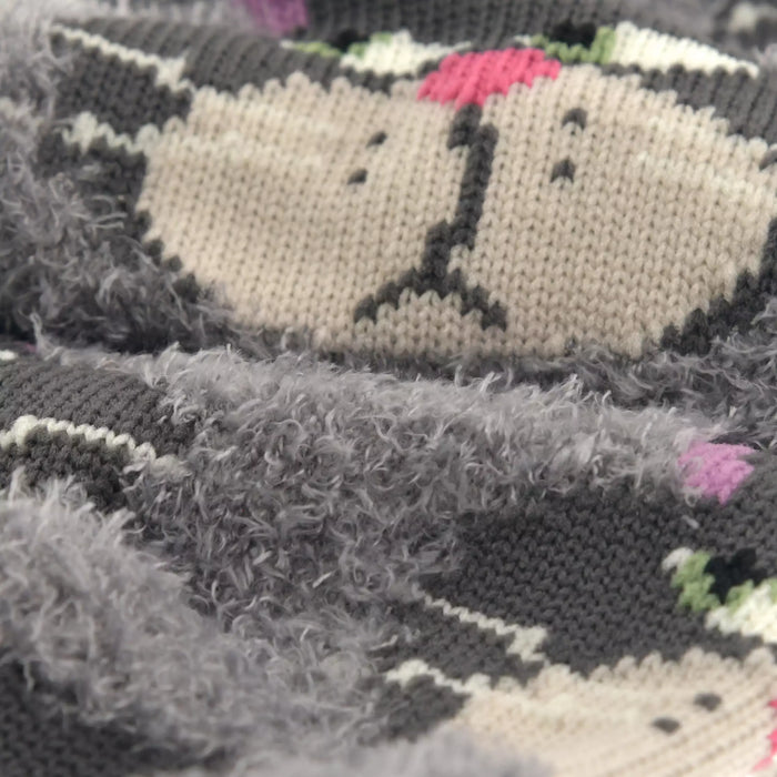 JDS - 2026 Lucifer Socks, Face Fluffy, Gray, Sizes 23-25
