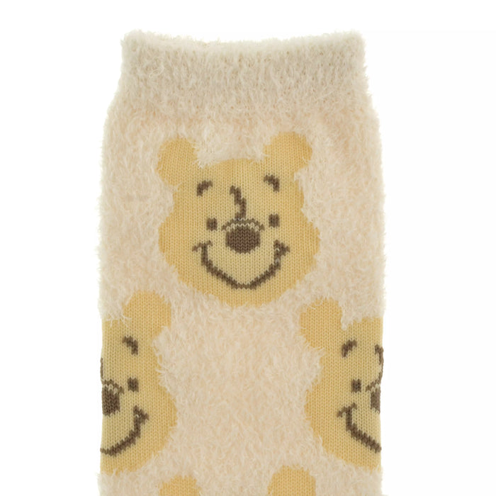 JDS - 2026 Winnie the Pooh socks, fluffy face design, sizes 23-25