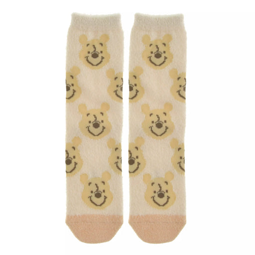 JDS - 2026 Winnie the Pooh socks, fluffy face design, sizes 23-25
