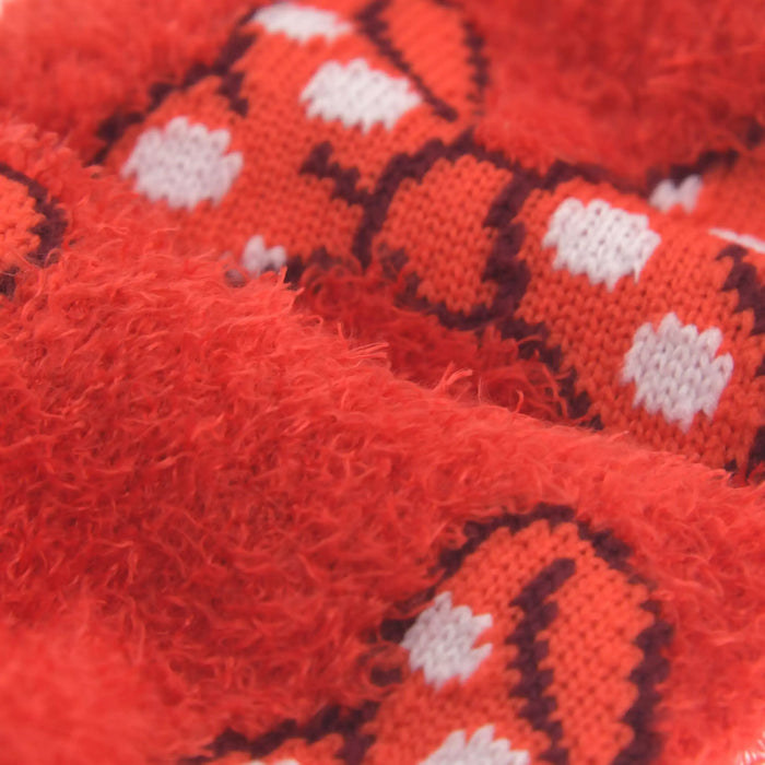 JDS - 2026 Minnie Mouse socks with ribbon, fluffy, red, sizes 23-25