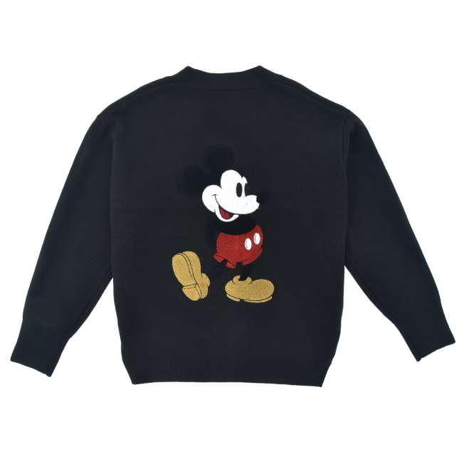 JDS - 2026 Magical Label x Mickey Mouse Long-Sleeved Knit Cardigan with Mickey Icon Buttons, Standing Pose, Chenille Embroidery for Adults (Release Date: Oct 27, 2026)
