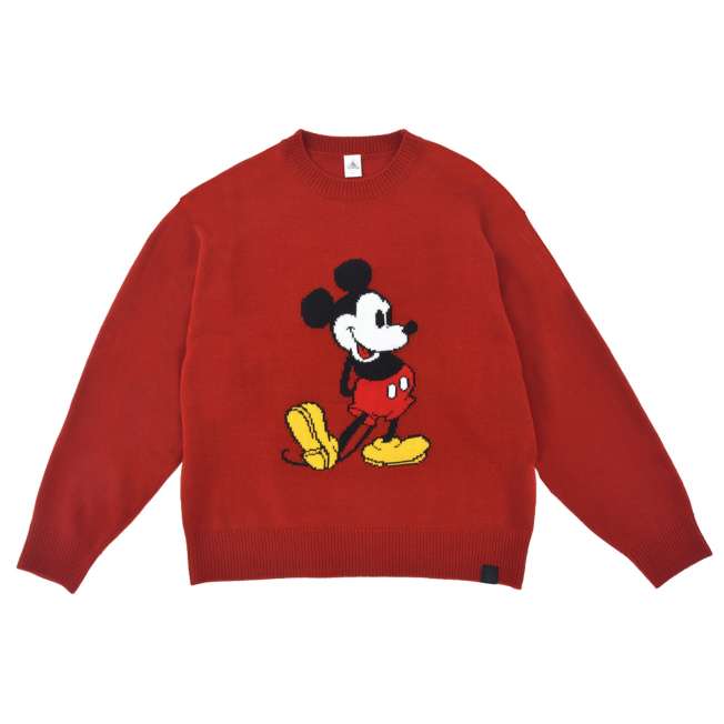 JDS - 2026 Magical Label x Mickey Mouse Long-Sleeved Sweater, Standing Pose, Red for Adults (Release Date: Oct 27, 2026)