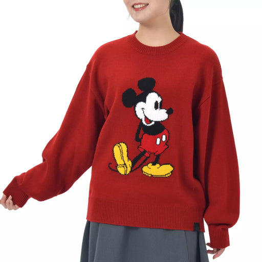JDS - 2026 Magical Label x Mickey Mouse Long-Sleeved Sweater, Standing Pose, Red for Adults (Release Date: Oct 27, 2026)