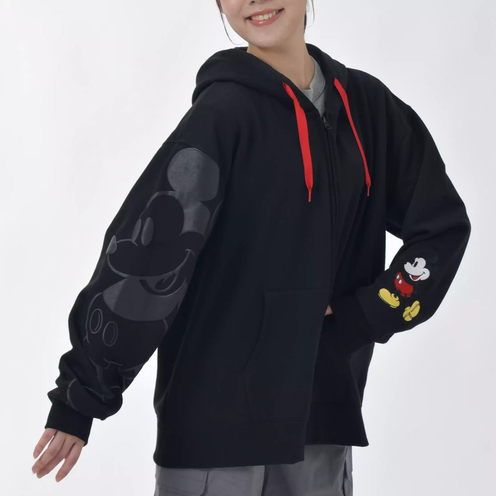 JDS - 2026 Magical Label x Mickey Mouse Long-Sleeve Hoodie with Standing Mickey Design on Sleeves, Black for Adults (Release Date: Oct 27, 2026)