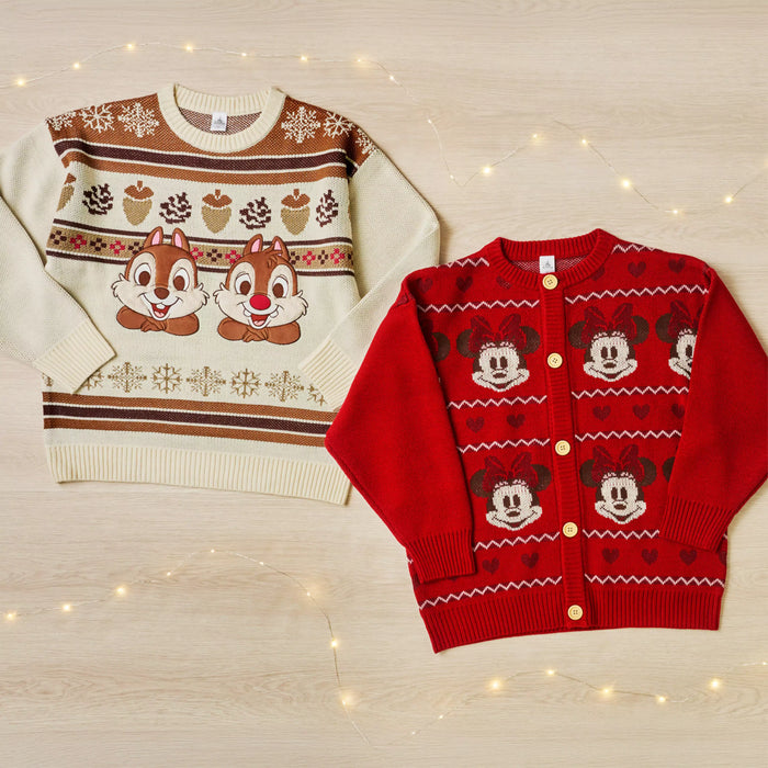 JDS - 2026 Knit Collection x Minnie Mouse Long-Sleeve Cardigan for Adults Color: Red (Release Date: Nov 3, 2026)