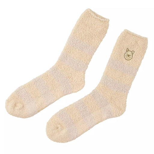 JDS - 2026 Warm Goods x Winnie the Pooh Room Socks, Striped Pattern, Face Embroidery, Sizes 23-25 (Release Date: Oct 27, 2026)