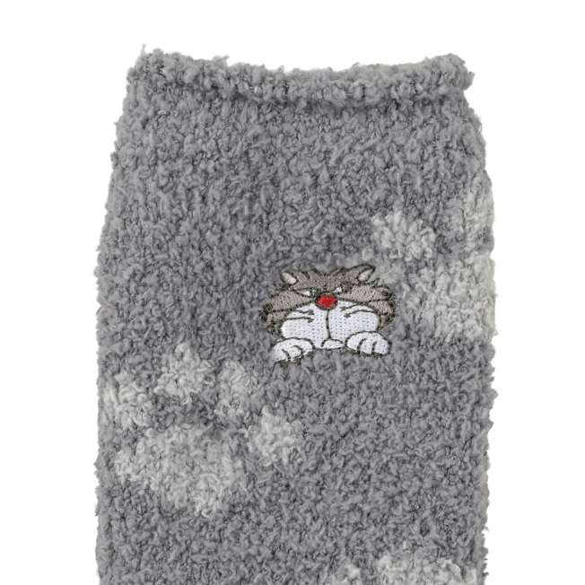 JDS - 2026 Warm Goods x Lucifer Room Socks, Footprint Pattern Embroidery, Gray, Sizes 23-25 (Release Date: Oct 27, 2026)