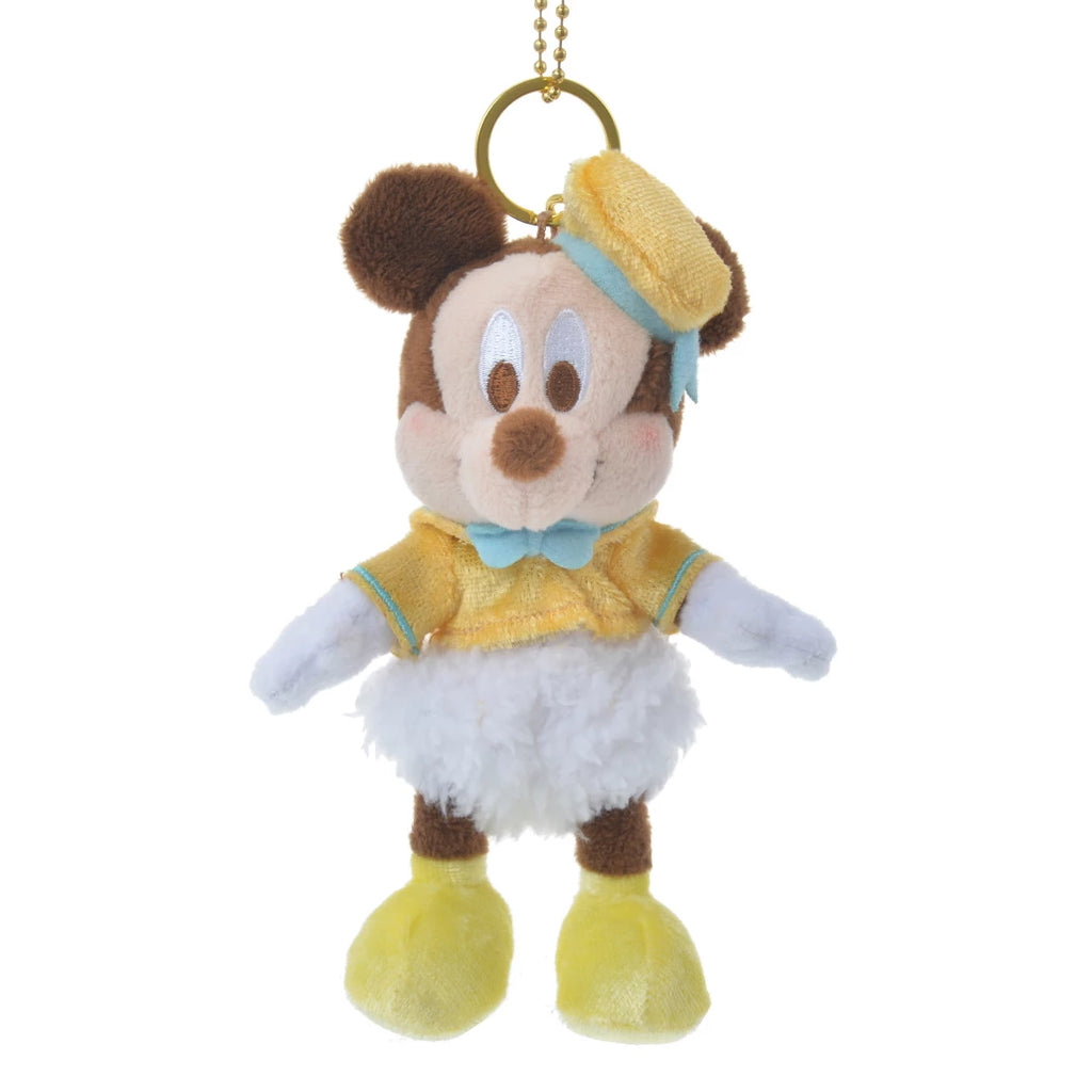 Japan Disney Store Mickey Mouse Stuffed Plush Keychain Retro Modern Mascot  Charm