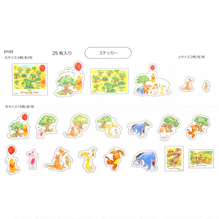 JDS - 2026 Sticker Collection x Winnie the Pooh & Friends 100 Acre Wood Clear, Removable, Die-Cut Stickers