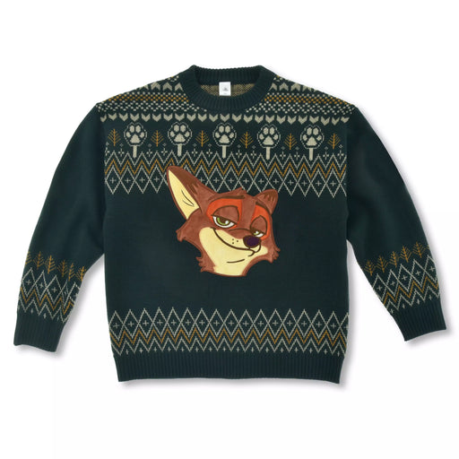 JDS - 2026 Knit Collection x Nick Wilde Long-Sleeve Sweater for Adults Color: Green (Restock Date: Nov 3, 2026)