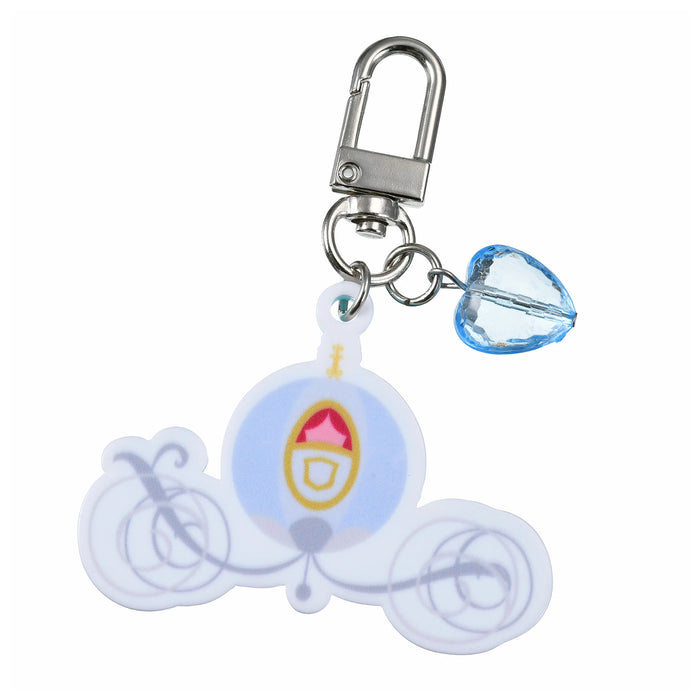 JDS - Cinderella Pumpkin Carriage Die Cut Shaped with "Clear Heart" Keychain