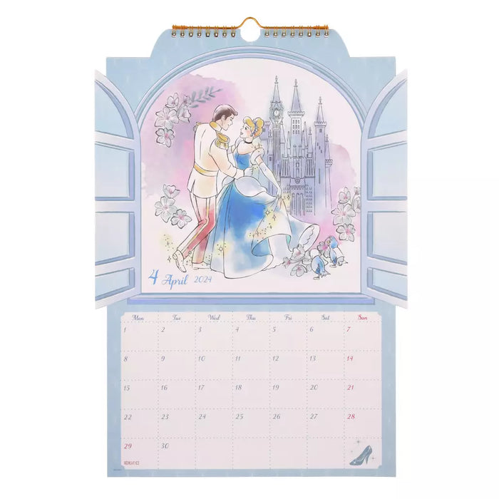 JDS - Schedule Book & Calendar 2024 Collection x Disney Princess Die-Cut Wall Calendar