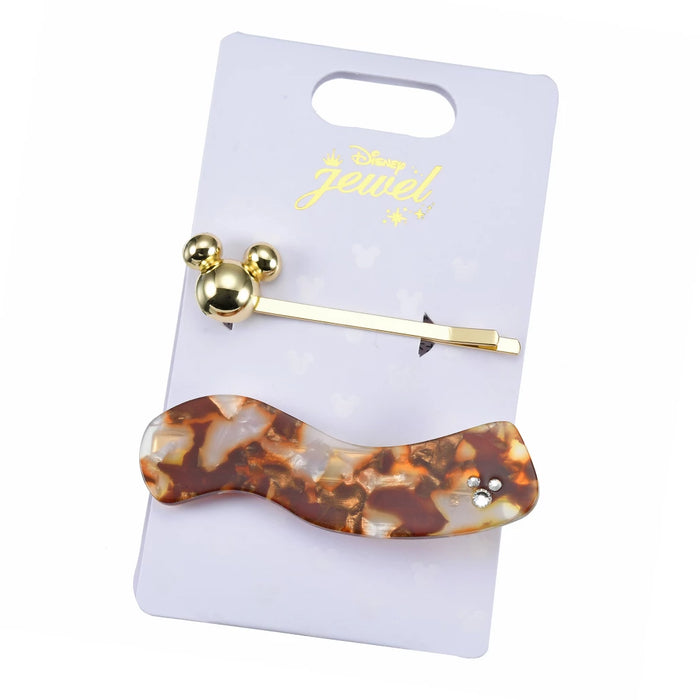 JDS - Mickey Mouse Metal & Stone Icon Hairpin/Hairclip Set